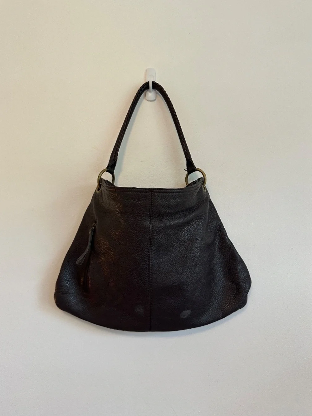 Hobo Brown Leather Shoulder Bag